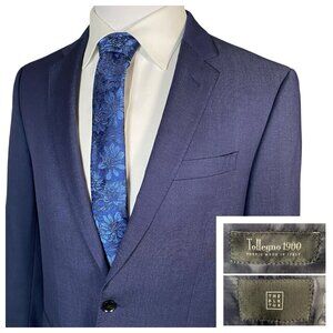 The Blk Tux 100% Merino Wool Blazer 40R Tollegno 1900 Italian Fabric Navy Blue